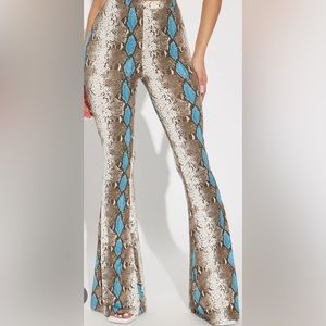 Brand new snakeskin flair pants xs